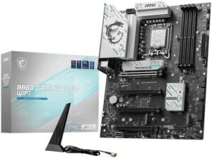 MSI B860 Gaming Plus WiFi LGA 1851 ATX Motherboard, Intel B860 Chipset, 4x DDR5 UDIMM Slots, Up to 256GB Max Memory, 4x PCIe x16 Slots, 3x M.2 Slots, WiFi & BT Connectivity