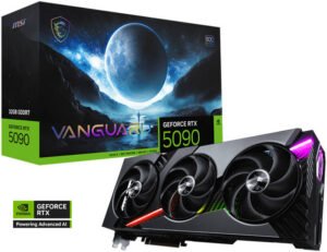 MSI GeForce RTX 5090 Vanguard SOC Graphics Card, 32GB GDDR7 512-Bit Memory, 2512 MHz Boost Clock, 28 Gbps Memory Speed, 21760 CUDA Cores, PCI Express Gen 5