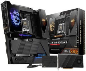 MSI MEG X870E Godlike E-ATX AMD Motherboard, AMD X870E Chipset, 4x DDR5 UDIMM Slot, Up to 256GB Max Memory, 2x PCI-E x16 Slot, 7x M.2 Storage Slot