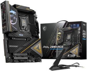 MSI MEG Z890 Ace LGA 1851 ATX Motherboard, Intel Z890 Chipset, 4x DDR5 UDIMM Slots, Up to 256GB Max Memory, Wi-Fi 7 & BT 5.4, 3x PCI-E x16 Slots, 5x M.2 Slots, Black