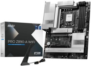 MSI Pro Z890-A Wi-Fi LGA 1851 ATX Motherboard, Intel Z890 Chipset, 4x DDR5 UDIMM Slots, Up to 256GB Max Memory, Wi-Fi 7 & BT 5.4, 3x PCI-e x16 Slots, 4x M.2 Slots