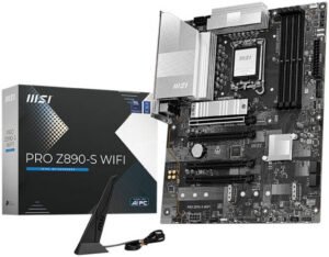 MSI Pro Z890-S WiFi LGA 1851 ATX Motherboard, Intel Z890 Chipset, 4x DDR5 UDIMM Slots, Up to 256GB Max Memory, 4x PCIe x16 Slots, 3x M.2 Slots, WiFi & BT Connectivity
