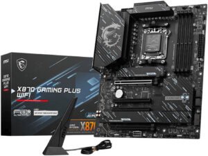 MSI X870 GAMING PLUS WIFI AM5 ATX Motherboard, AMD X870 Chipset, 4x DDR5 UDIMM Slots, Up to 256GB Max Memory, 1x PCIe Gen5 x16, 3x M.2 Slots, Wi-Fi 7 & BT 5.4 Connectivity