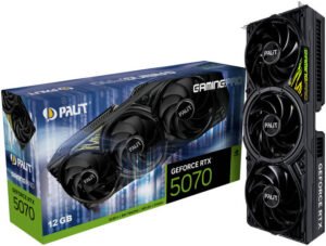 Palit GeForce RTX 5070 GamingPro Graphics Card, 12GB GDDR7 192 Bits Memory, 2512 MHz Boost Clock, 28 Gbps Memory Clock, 6144 CUDA Cores, PCI-Express 5.0