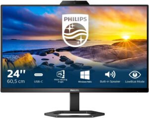 Philips 5000 Series Monitor, 24" IPS Display, FHD Resolution, 75Hz Refresh Rate, 1ms (MPRT) Response Time, AMD FreeSync Technology, 16.7m Color Display, Black