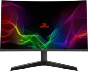 Redragon Pearl GM24G3C Curved Gaming Monitor, 24" FHD IPS WLED Display, 180Hz Refresh Rate, Anti-Glare Panel, 1ms GTG Response Time, FreeSync Technology, 16.7m Color Display, Black