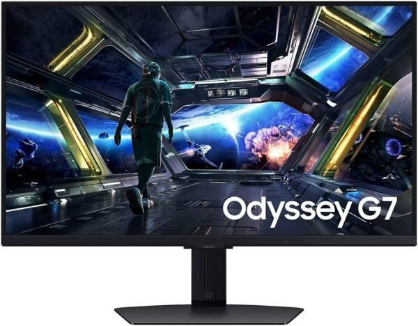 SAMSUNG Odyssey G7 G70D Gaming Monitor, 27" IPS Display, 4K UHD Resolution, 144Hz Refresh Rate, 1ms (GtG) Response Time, AMD FreeSync Premium Technology, Black
