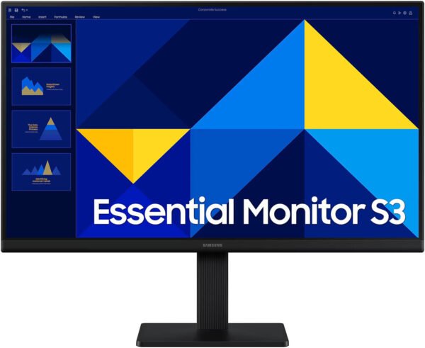 SAMSUNG S3 S30GD Essential Monitor, 22" IPS Display, FHD Resolution, 100Hz Refresh Rate, 5ms (GtG) Response Time, Flicker-Free Technology, 16.7m Color Support, Black