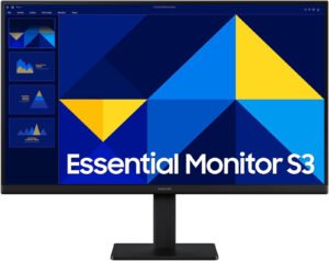 SAMSUNG S3 S30GD Essential Monitor, 24" IPS Display, FHD Resolution, 100Hz Refresh Rate, 5ms (GtG) Response Time, Flicker-Free Technology, 16.7m Color Support, Black