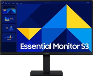 SAMSUNG S3 S30GD Essential Monitor, 27" IPS Display, FHD Resolution, 100Hz Refresh Rate, 5ms (GtG) Response Time, Flicker-Free Technology, 16.7m Color Support, Black