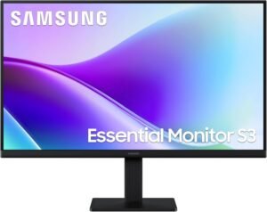 SAMSUNG S3 S32GF Essential Monitor, 27" IPS Display, FHD Resolution, 120Hz Refresh Rate, 5ms (GtG) Response Time, Eye Saver Mode, Game Picture Mode, Flicker Free, Black