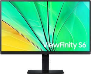 SAMSUNG S60D 24" QHD ( 2560x1440 ) IPS ViewFinity High Resolution Flat Monitor, 100 Hz Refresh Rat & 5ms Response, 1.07BN Colors with HDR10, Easy Setup Stand & Ergonomic Design, Black