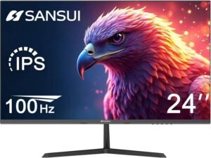 SANSUI X3A Monitor, 24" IPS Display, FHD Resolution, 100Hz Refresh Rate, 5ms (OD) Response Time, AMD FreeSync Technology, 16.7m Color Display, Black