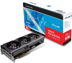 SAPPHIRE PULSE AMD Radeon RX 7900 XT Gaming OC Graphics Card, 20GB DDR6 320 bit Memory, 2450 MHz Boost Clock, 5376 Stream Processors, 20Gbps Memory Speed, PCI-E 4.0 x16, HDMI, DP