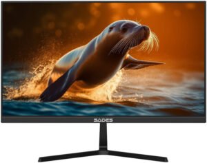 Sades AU-Sealion Gaming Monitor, 24" Flat IPS Display, FHD Resolution, 240Hz Refresh Rate, 0.5ms (MPRT) Response Time, Adaptive Sync Technology, Dynamic RGB Accent Lighting, Black