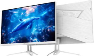 Sades RT-DOLPHIN Gaming Monitor, 27" IPS Display, FHD Resolution, 240Hz Refresh Rate, 1ms (MPRT) Response Time, Adaptive Sync Technology, Anti-Blue Light Eye Care, HDR Support, White