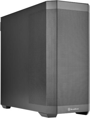 SilverStone SETA H2 Full-Size Workstation Tower Chassis, 420mm Radiator Support, 8 Expansion Slot, 12x Internal 3.5" & 2x Internal 2.5" Drive Bays, Front Mesh Panel, Steel Material, Black
