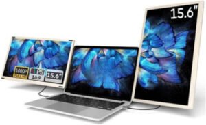 V2com S6 Laptop Screen Extender 15.6'' Full HD IPS Laptop Monitor Extender, Dual-Screen Modes & Plug-and-Play Compatibility for Windows, macOS, Android, PS5, Xbox
