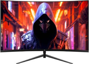 Z-EDGE UG24 Curved Gaming Monitor, 24" VA Display, FHD Resolution, 180Hz Refresh Rate, 1ms (MPRT) Response Time, 1650R Curvature, Black