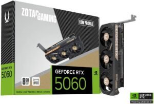 ZOTAC GAMING GeForce RTX 5060 Low Profile Graphics Card, 8GB GDDR7 128-Bit Memory, 2497 MHz Engine Clock, 28 Gbps