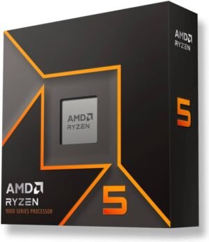 AMD Ryzen 5 9600X AM5 CPU Processor, 6 Cores & 12 Threads, 5.4 GHz Max Boost Clock, 6MB L2 & 32MB L3 Cache, AMD Radeon Graphics, Zen 5, PCIe 5.0 x16