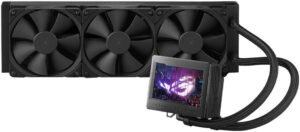 ASUS ROG RYUJIN III 360 AIO Liquid CPU Cooler with 3.5" LCD Display, Asetek 8th Gen Pump, 400 mm Tube, Pump Embedded Fan. 3x Noctua 2000 RPM 120mm PWM Fans, 71.6 CFM Airflow, Black