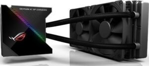 ASUS ROG Ryujin 240 RGB AIO Liquid CPU Cooler 240mm Radiator (Dual 120mm 4-pin Noctua iPPC PWM Fans) with LIVEDASH OLED Panel and FanXpert Controls