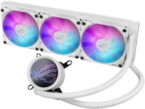 ASUS ROG Ryuo III 360 AIO Liquid CPU Cooler, 8th Gen Asetek Pump, Anime Matrix LED, 2200 RPM Speed 3 x Fan, 2600 RPM Pump Speed, LGA 1700,1200,115X / AM5,AM4, White