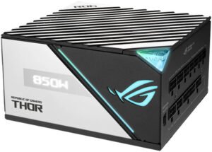 ASUS ROG THOR 850W Platinum II Fully Modular Power Supply, 80 Plus Platinum,135mm Wing-blade Fan with PWM Control, ROG Heatsinks, OLED Display, Aura Sync, Low-ESR Capacitors