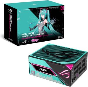 ASUS ROG Thor 1200W Platinum III Hatsune Miku Edition Power Supply, 80 PLUS Platinum Efficiency, Active PFC, ATX 3.1 Standard, Cybenetics Lambda A++ Certification