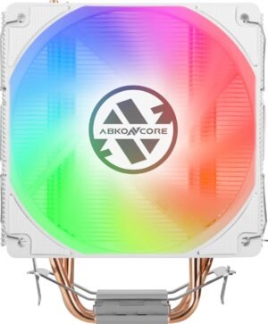 Abkon Core CPU Cooler CoolStorm T405W Spectrum, Noise level 36db, Connector 4-pin, PWM, Rotation speed 800-1800 rpm ± 10%, CPU Cooler -White