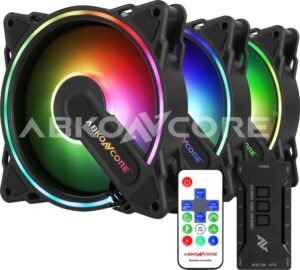 Abkoncore HR120 Hurricane Spectrum Sync, 3x120mm, RGB 5V, Remote Kit, Hydro Bearing