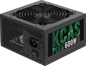 Aerocool KCAS Plus 600W Power Supply Unit, DC to DC Full Range, 80 Plus Bronze, 85%+ Efficiency, Built-in APFC, Powerful Single +12V rail, Silent 12cm Fan, ATX