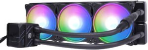 Alphacool Eisbaer Pro HPE Aurora 360 Liquid CPU Cooler, 3x 120mm Fans, 2500 RPM Fan Speed, 69.98 CFM Fan Airflow, Nickel-Plated Copper, Black