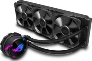 Asus ROG Strix LC 360 all-in-one liquid CPU cooler with Aura Sync RGB, and Triple ROG 120mm Radiator Fans