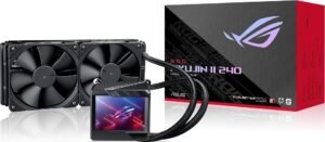 Asus Rog Ryujin II 240 AIO Liquid CPU Cooler, Noctua NF-F12 Fan, 240mm Radiator, 120mm Fan Size, 4800 RPM Speed Water Block, 19.41 CFM Airflow