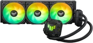 Asus TUF Gaming LC II 360 ARGB Liquid Cooler With Aura Sync, 360MM Radiator, 3*120MM TUF ARGB Fans, Reinforced 400MM Tubing, Decoupled Low-Noise Pump With Cover, Black