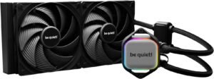 Be Quiet! Pure Loop 2 280mm CPU Liquid Cooler, 2x Pure Wings 3 140mm PWM High-Speed Fans, 5500 RPM Pump Speed, 1800 RPM Fan Speed, 72.2 CFM Airflow, Copper / Nickel Plated Case Material, Black