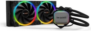 Be Quiet! Pure Loop 2 FX 240mm aRGB AIO CPU Liquid Cooler, 2x Light Wings 120mm PWM High-Speed Fans, 5500 RPM Pump Speed, 2500 RPM Fan Speed, Up to 88.86 CFM Airflow, Black