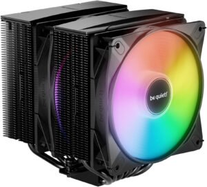 Be Quiet! Pure Rock Pro 3 LX CPU Cooler, 120mm Light Wings LX Fan, 2000 RPM Speed, 61.8 CFM Airflow, Rifle Bearing Technology, 6 High-Performance 6mm Heat Pipes with Nickel-Plated Base, Black