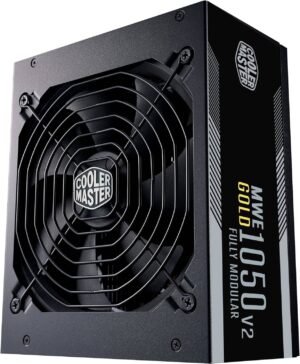 Cool Master MWE Gold 1050 V2 Full Modular Power Supply, 80 PLUS Gold Efficiency, RTX Ready, 140mm Silent Fan, Full Modular Cabling, High Temperature Resilience, Black