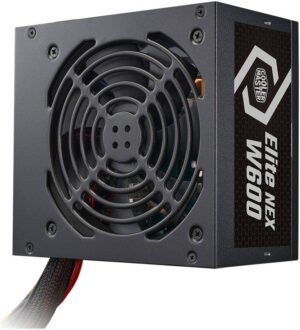 Cooler Master Elite NEX 600W 230V Non Modular Power Supply, 80 Plus Standard Certified, Active PFC & Dual Forward Topology Design, 120mm Sleeve Fan, UK Plug, Black