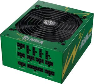 Cooler Master MWE Gold 1050 V2 Full Modular ATX 3.0 SF6 Blanka Power Supply, 140mm Silent Fan, Zero-RPM Mode, 100% Japanese Capacitors, Blank Character Design