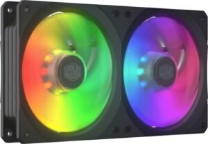 Cooler Master MasterFan SF240R ARGB, 240mm All-in-One Square Frame Fan w/16 Independently-Controlled Addressable RGB LEDs, Cable Management, PWM Control Fan (NEW)