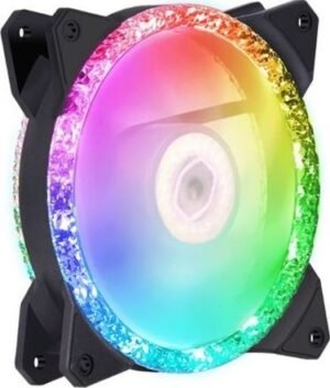 Cooler Master Masterfan MF120 120mm Prismatic RGB Case Fan, PWM Control for Computer Case, 3-Pin ARGB