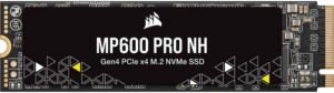 Corsair MP600 PRO NH 8TB PCIe 4.0 (Gen 4) x4 NVMe M.2 Internal SSD, Up to 7000MB/s Read & Up to 6100MB/s Write Speed, AES 256-bit, 3D TLC NAND, 3.3 Voltage, 6000TBW, Black