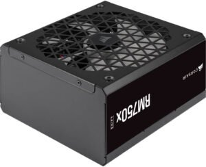 Corsair RM750x Shift Fully Modular ATX Full Modular Power Supply, 750W Power, 80 Plus Gold Efficiency, 140mm Fan with Zero RPM Mode, ATX 3.0 Certified & PCIe 5.0, Black