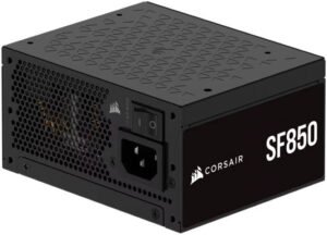 Corsair SF Series SF850 Fully Modular 80 PLUS Platinum SFX Power Supply, ATX 3.1, PCIe 5.1, Zero RPM Mode, Low Noise, Black