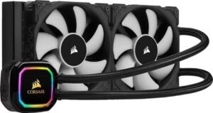 Corsair iCUE H115i RGB PRO XT, 280mm Radiator, Dual 140mm PWM Fans, Software Control, Liquid CPU Cooler