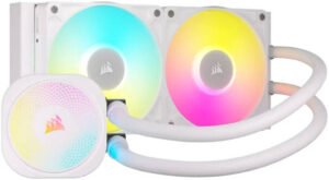 Corsair iCUE LINK TITAN 240 RX RGB AIO Liquid CPU Cooler, Compatible With Intel Socket LGA 1851, 1700, AMD AM5, AM4, Addressable RGB, Extreme Cooling Performance, White